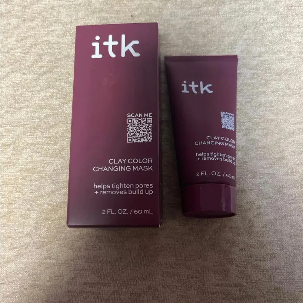 ITK Clay Color Changing Mask Kaolin Clay Deep‎ Pore Cleanser + Minimizer 2oz NEW